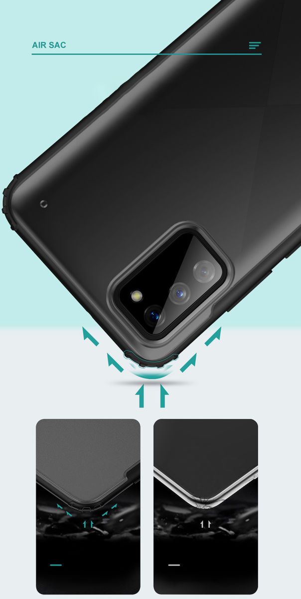 Samsung Galaxy A02s Armor Series Hoesje Mat Transparant Groen afbeelding 4