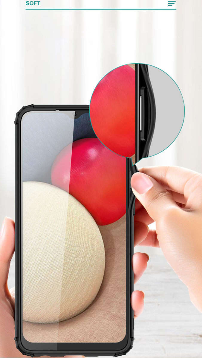 Samsung Galaxy A02s Armor Series Hoesje Mat Transparant Groen afbeelding 5