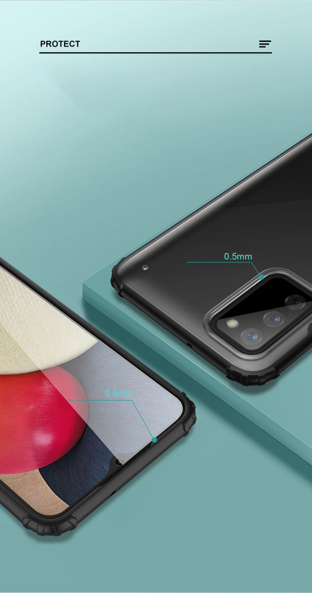 Samsung Galaxy A02s Armor Series Hoesje Mat Transparant Groen afbeelding 8