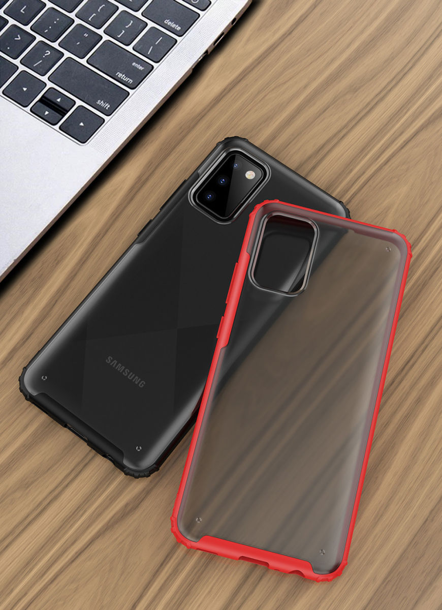 Samsung Galaxy A02s Armor Series Hoesje Mat Transparant Groen afbeelding 9