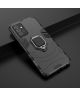Samsung Galaxy A72 Hoesje met Kickstand Ring Houder Zwart