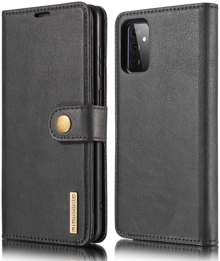 DG Ming Samsung Galaxy A72 Hoesje 2-in-1 Book Case en Back Cover Zwart afbeelding 11