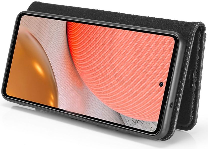 DG Ming Samsung Galaxy A72 Hoesje 2-in-1 Book Case en Back Cover Zwart afbeelding 5
