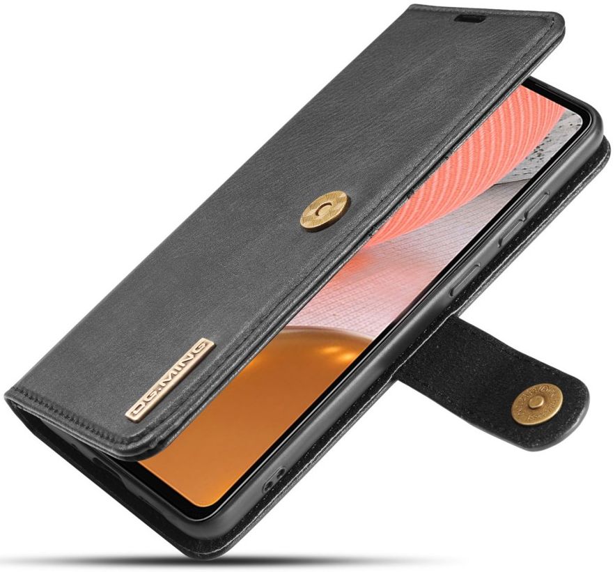 DG Ming Samsung Galaxy A72 Hoesje 2-in-1 Book Case en Back Cover Zwart afbeelding 4