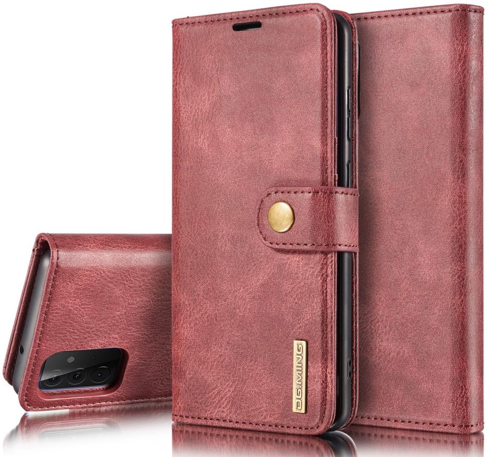 DG Ming Samsung Galaxy A72 Hoesje 2-in-1 Book Case en Back Cover Rood afbeelding 9
