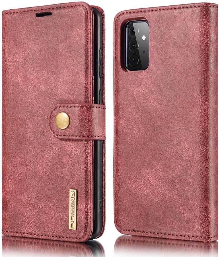 DG Ming Samsung Galaxy A72 Hoesje 2-in-1 Book Case en Back Cover Rood afbeelding 10