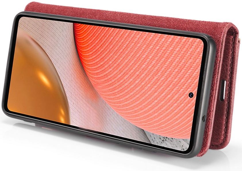 DG Ming Samsung Galaxy A72 Hoesje 2-in-1 Book Case en Back Cover Rood afbeelding 5