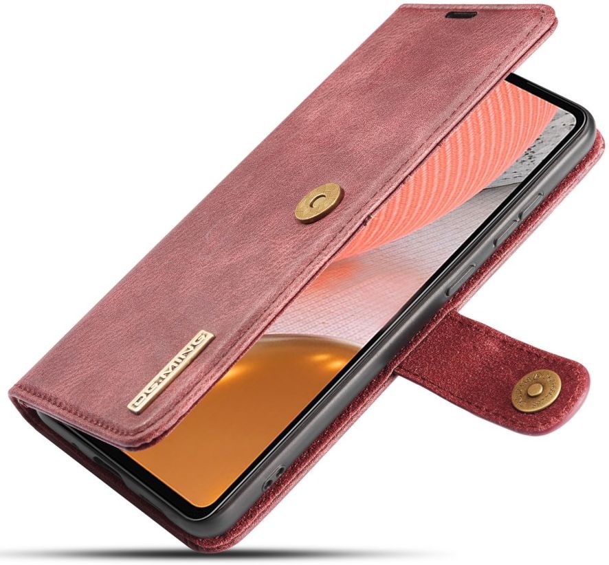 DG Ming Samsung Galaxy A72 Hoesje 2-in-1 Book Case en Back Cover Rood afbeelding 4