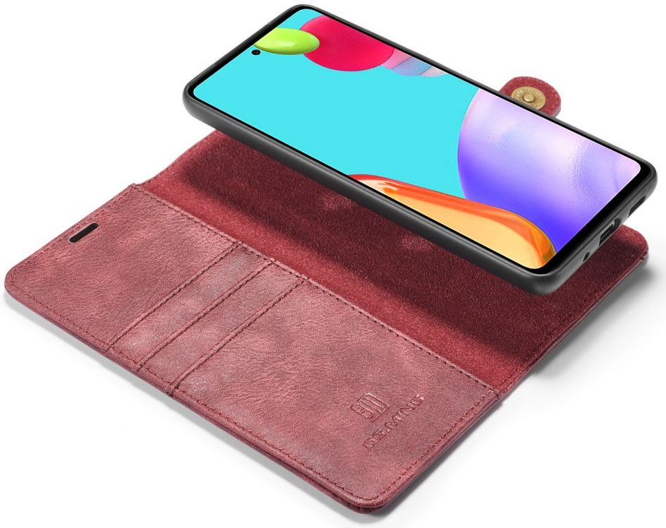 DG Ming Samsung Galaxy A52 / A52S Hoesje 2-in-1 Book Case en Back Cover Rood afbeelding 1