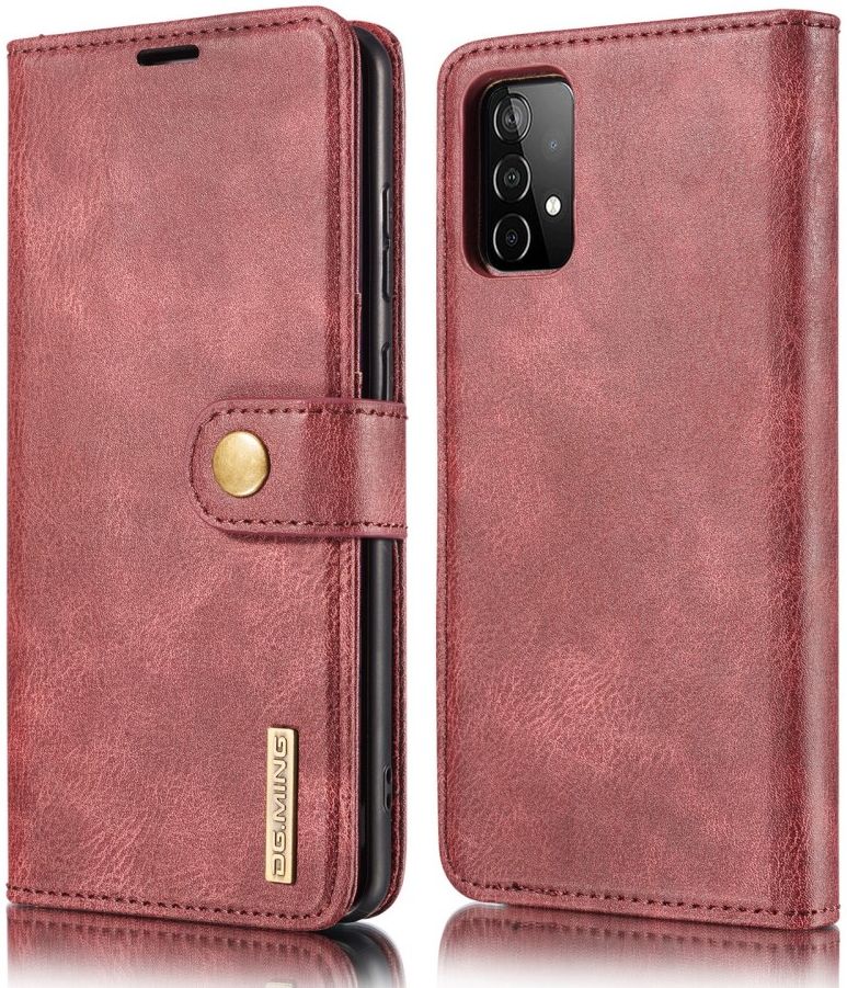 DG Ming Samsung Galaxy A52 / A52S Hoesje 2-in-1 Book Case en Back Cover Rood afbeelding 10