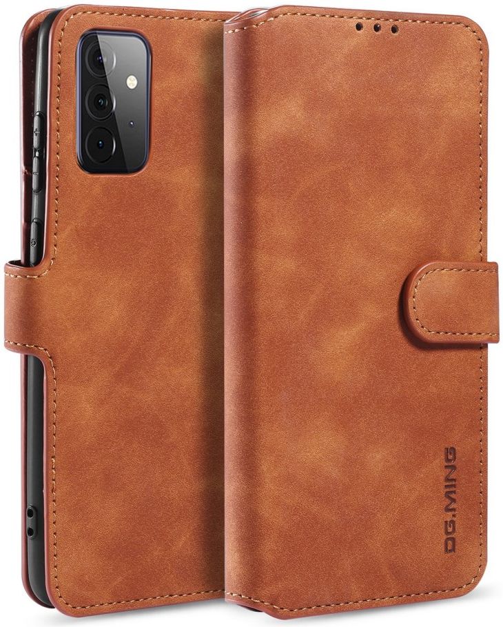 DG Ming Samsung Galaxy A72 Hoesje Retro Wallet Book Case Bruin afbeelding 2