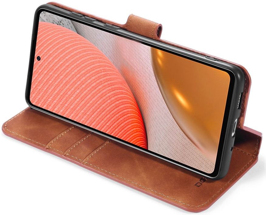 DG Ming Samsung Galaxy A72 Hoesje Retro Wallet Book Case Bruin afbeelding 10
