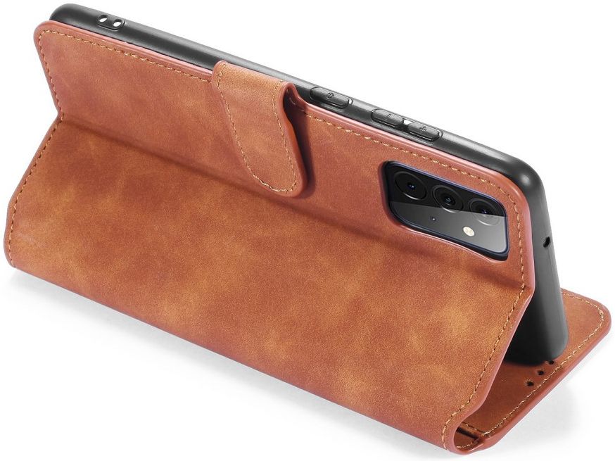 DG Ming Samsung Galaxy A72 Hoesje Retro Wallet Book Case Bruin afbeelding 11