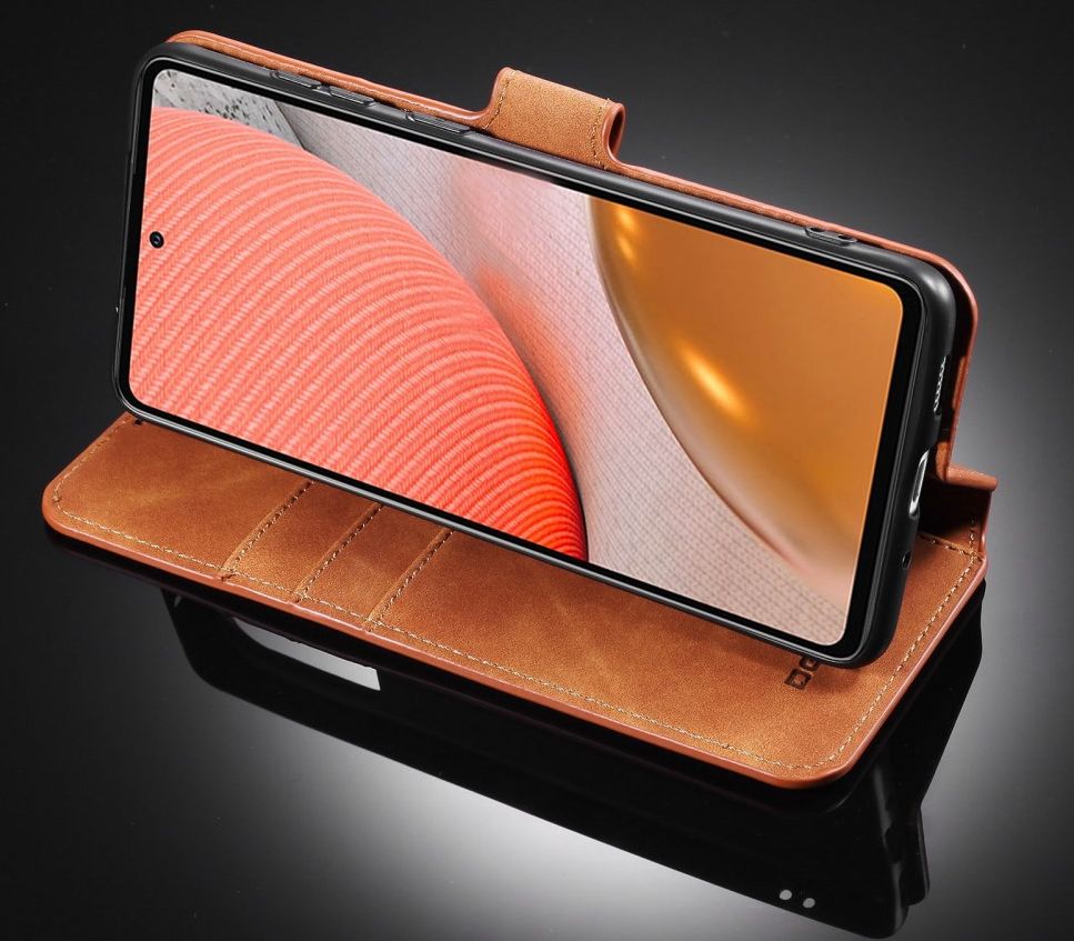 DG Ming Samsung Galaxy A72 Hoesje Retro Wallet Book Case Bruin afbeelding 14
