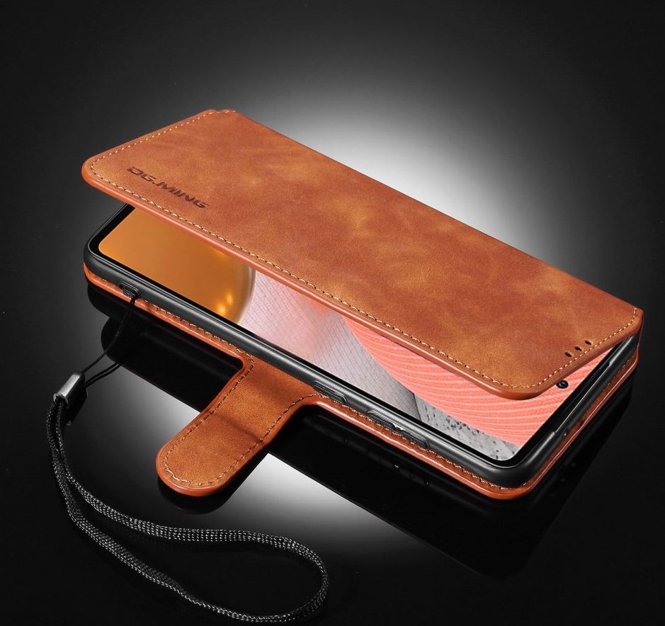 DG Ming Samsung Galaxy A72 Hoesje Retro Wallet Book Case Bruin afbeelding 5