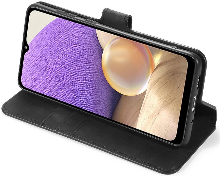 DG Ming Samsung Galaxy A32 5G Hoesje Retro Wallet Book Case Zwart afbeelding 6