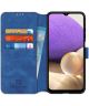 DG Ming Samsung Galaxy A32 5G Hoesje Retro Wallet Book Case Blauw
