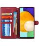 AZNS Samsung Galaxy A52 / A52S Hoesje Book Case Kunst Leer Rood