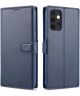 AZNS Samsung Galaxy A52 / A52S Hoesje Book Case Kunst Leer Blauw