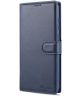 AZNS Samsung Galaxy A02s Hoesje Book Case Kunst Leer Blauw