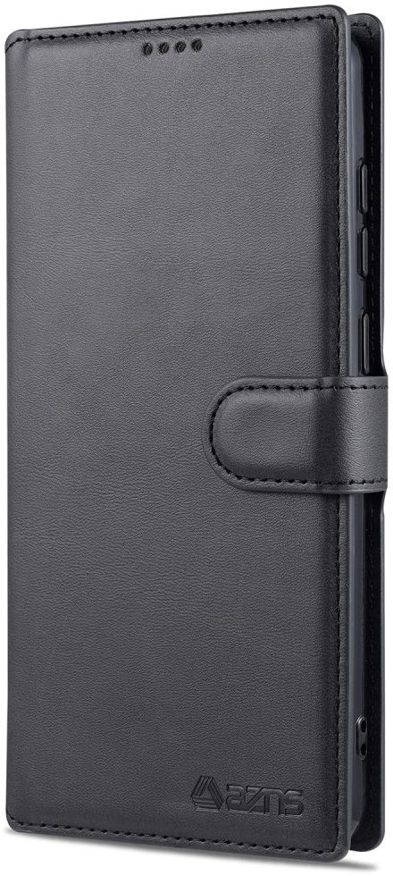 AZNS Samsung Galaxy A02s Hoesje Book Case Kunst Leer Zwart afbeelding 1
