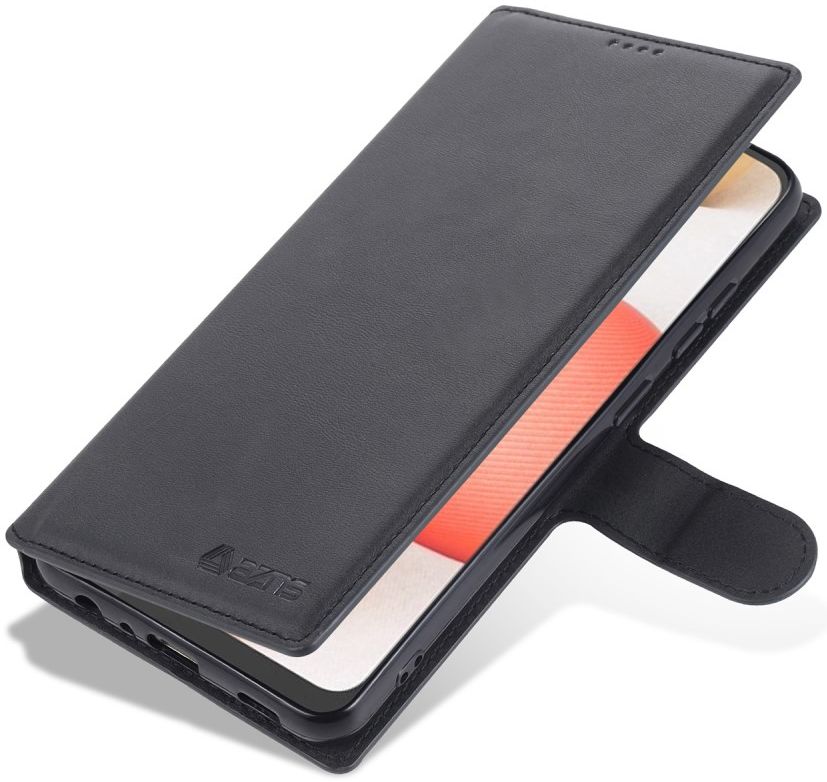 AZNS Samsung Galaxy A02s Hoesje Book Case Kunst Leer Zwart afbeelding 4