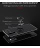 Samsung Galaxy A72 Hoesje met Metalen Magnetische Ring Kickstand Zwart