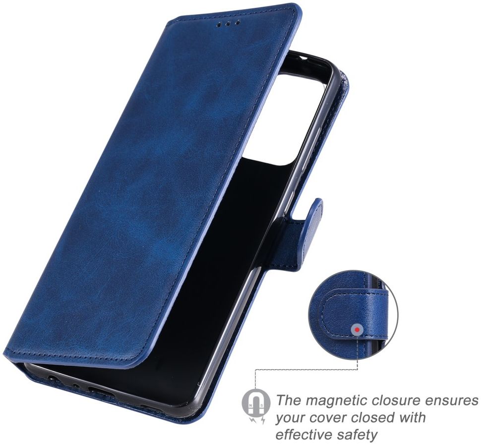Samsung Galaxy A72 Hoesje Portemonnee Retro Book Case Blauw afbeelding 3