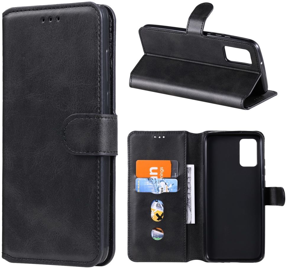 Samsung Galaxy A02s Hoesje Portemonnee Retro Book Case Zwart afbeelding 6