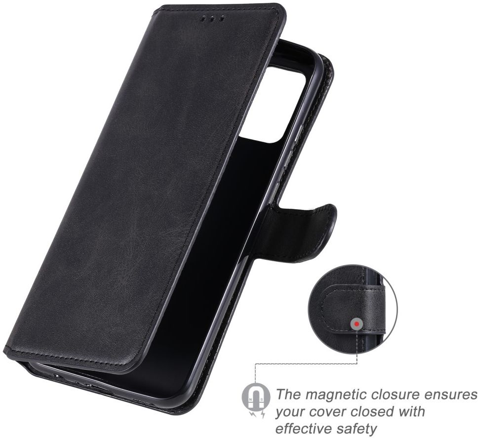 Samsung Galaxy A02s Hoesje Portemonnee Retro Book Case Zwart afbeelding 4