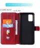 Samsung Galaxy A02s Hoesje Portemonnee Retro Book Case Rood