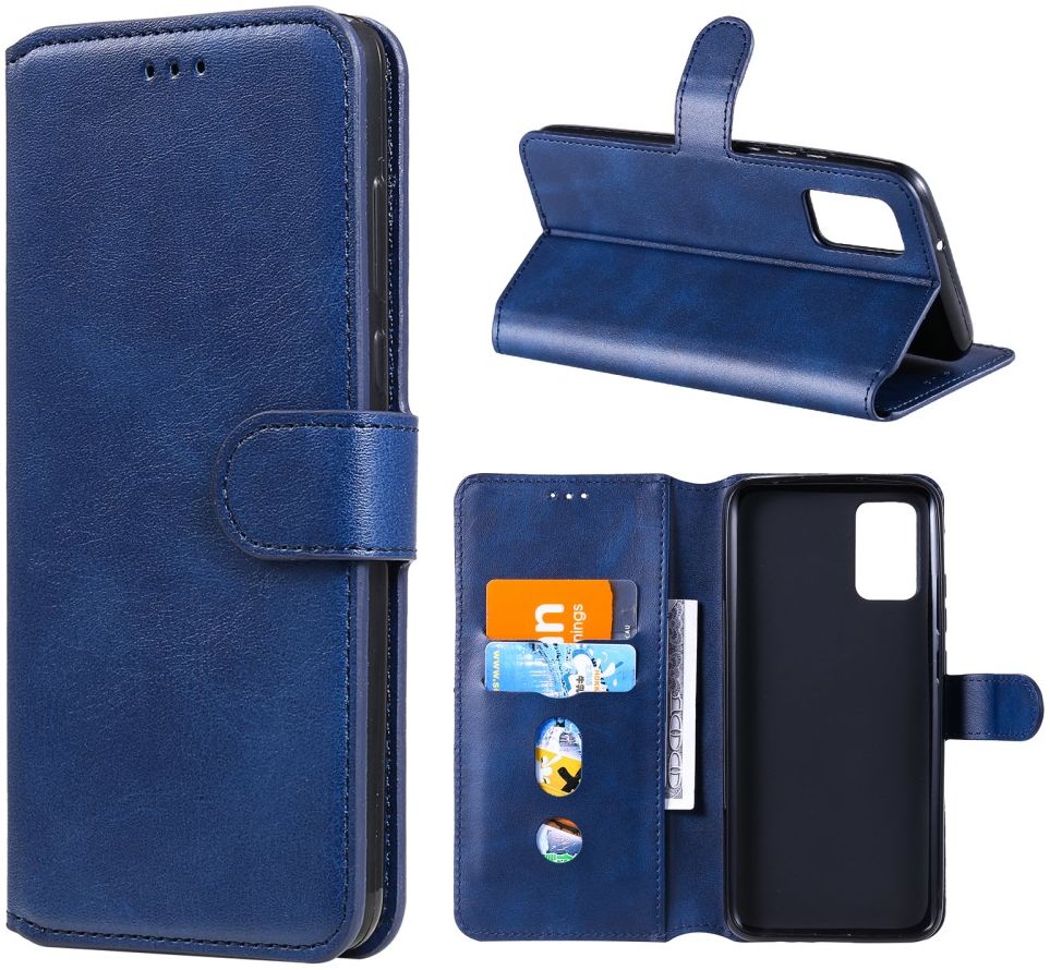 Samsung Galaxy A02s Hoesje Portemonnee Retro Book Case Blauw afbeelding 6