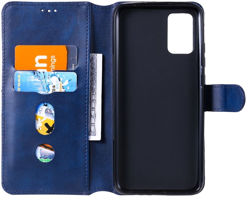 Samsung Galaxy A02s Hoesje Portemonnee Retro Book Case Blauw afbeelding 1