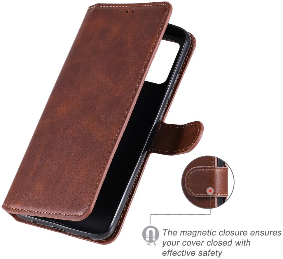 Samsung Galaxy A02s Hoesje Portemonnee Retro Book Case Bruin afbeelding 5