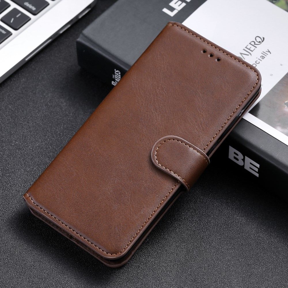 Samsung Galaxy A02s Hoesje Portemonnee Retro Book Case Bruin afbeelding 2