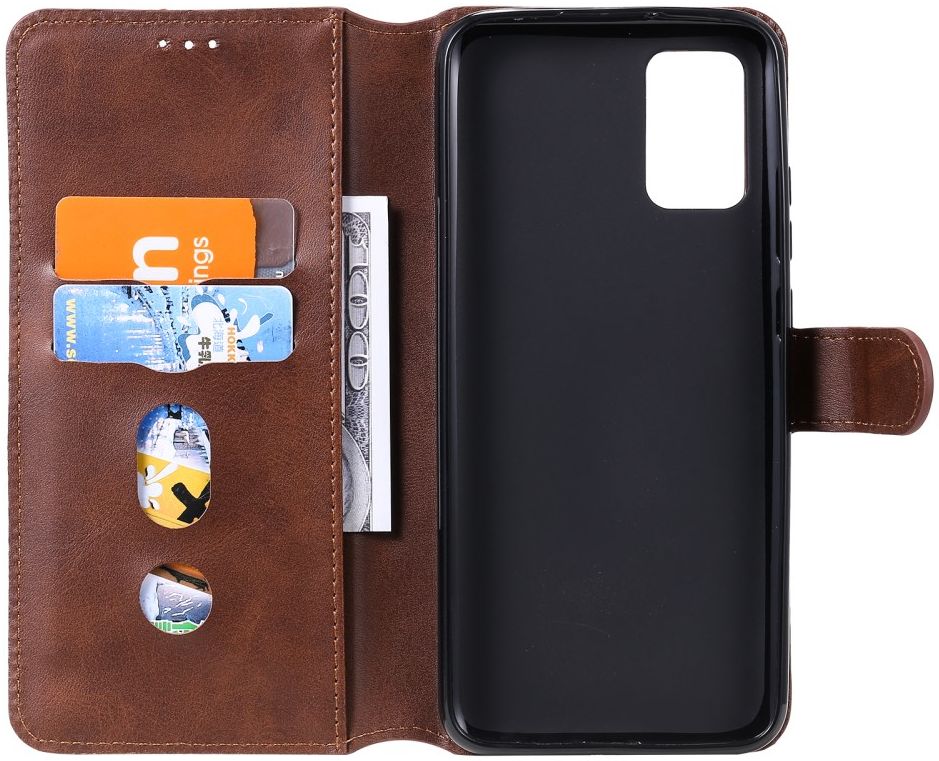 Samsung Galaxy A02s Hoesje Portemonnee Retro Book Case Bruin afbeelding 1
