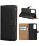 Samsung Galaxy A52 / A52S Hoesje Portemonnee Book Case Echt Leer Zwart