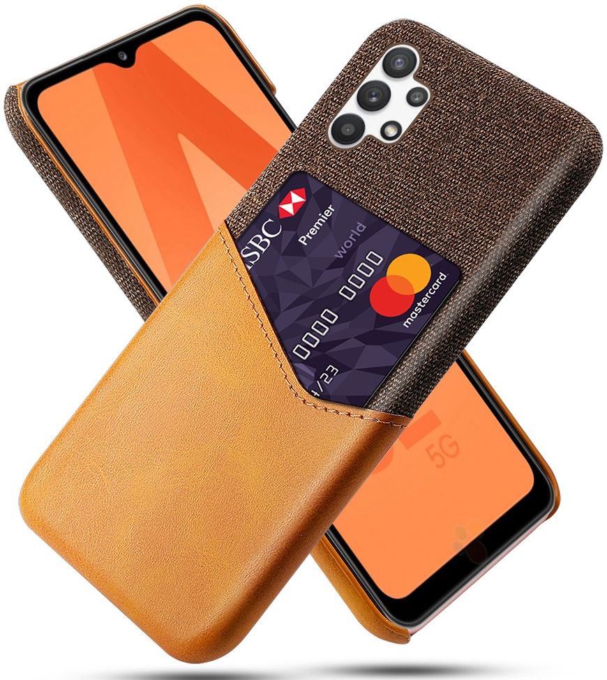 Samsung Galaxy A32 5G Hoesje met Kaartsleuf Back Cover Oranje afbeelding 1