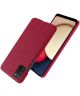 Samsung Galaxy A02s Hoesje met Stof Textuur Back Cover Rood