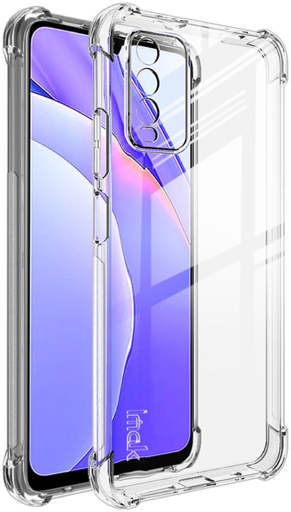 IMAK Xiaomi Redmi 9T Hoesje Dun TPU met Screen Protector Transparant afbeelding 1