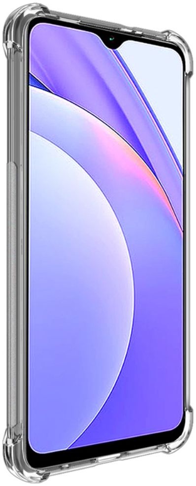 IMAK Xiaomi Redmi 9T Hoesje Dun TPU met Screen Protector Transparant afbeelding 2