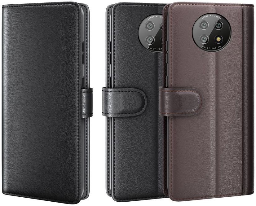 Xiaomi Redmi Note 9T Portemonnee Hoesje Echt Splitleer Zwart afbeelding 6