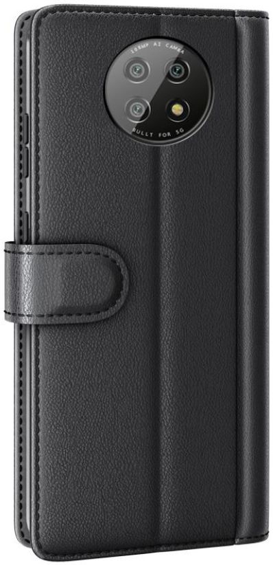 Xiaomi Redmi Note 9T Portemonnee Hoesje Echt Splitleer Zwart afbeelding 2