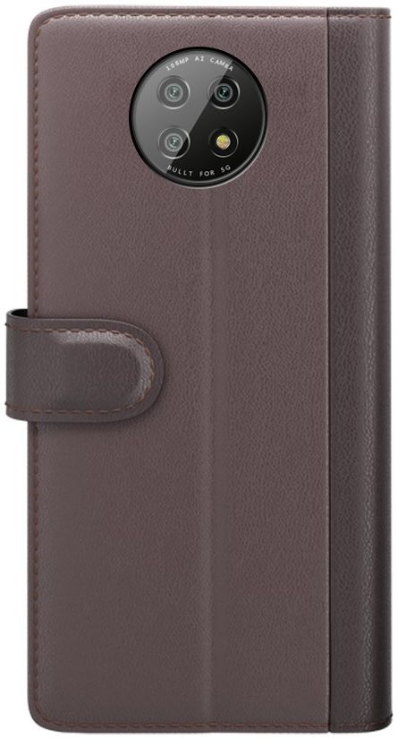 Xiaomi Redmi Note 9T Portemonnee Hoesje Echt Splitleer Bruin afbeelding 2
