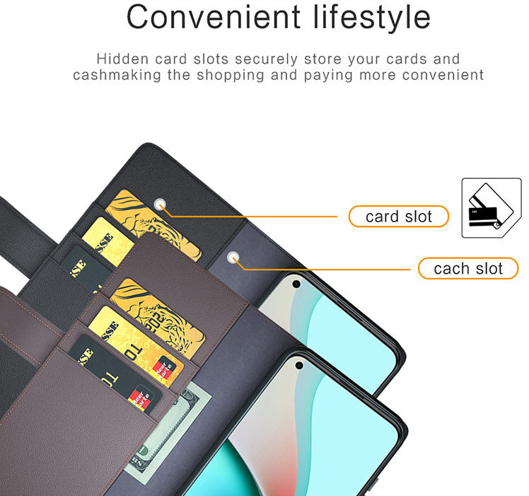 Xiaomi Redmi Note 9T Portemonnee Hoesje Echt Splitleer Bruin afbeelding 8