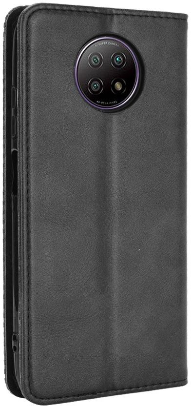 Xiaomi Redmi Note 9T Portemonnee Hoesje Vintage Look Kunst Leer Zwart afbeelding 3