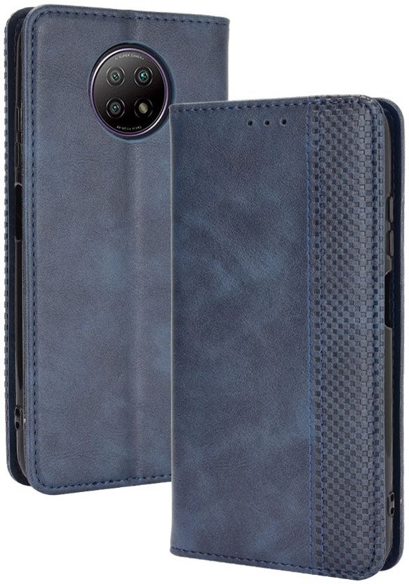 Xiaomi Redmi Note 9T Portemonnee Hoesje Vintage Look Kunst Leer Blauw afbeelding 8