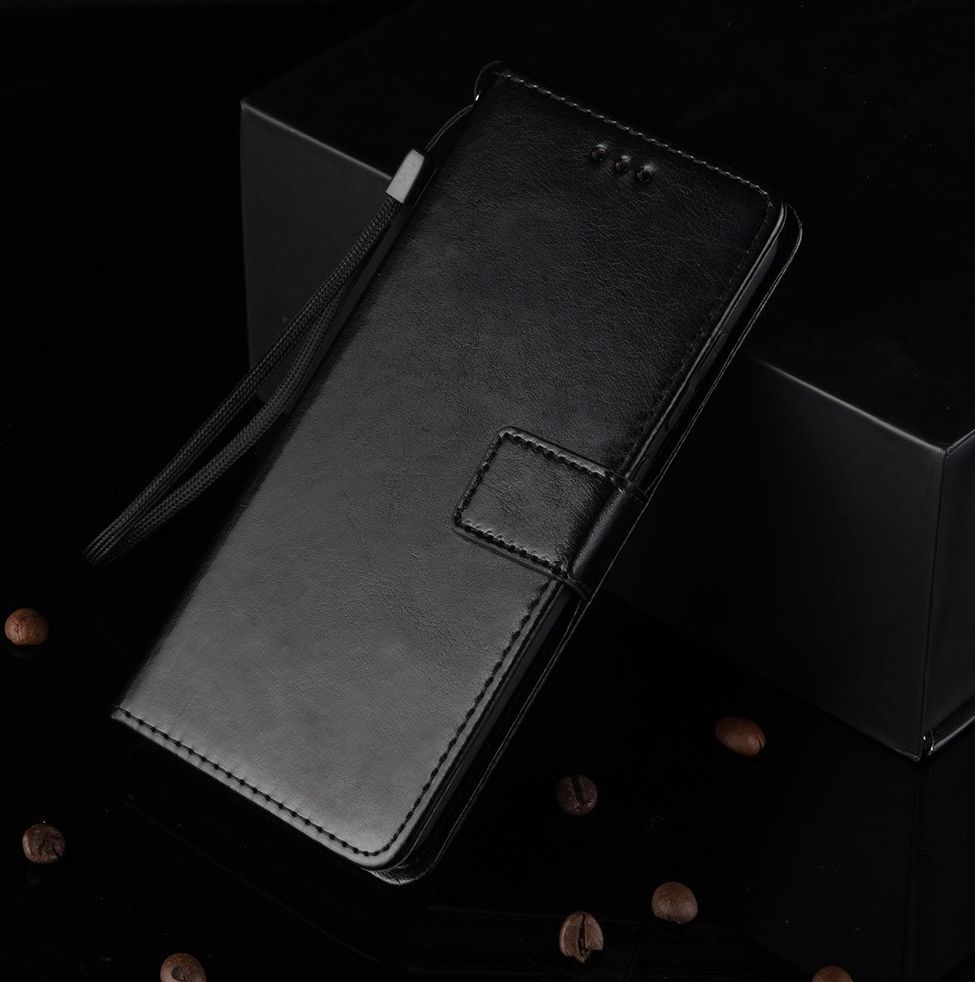 Xiaomi Redmi 9T Hoesje met Pasjes Book Case met Koord Kunstleer Zwart afbeelding 10
