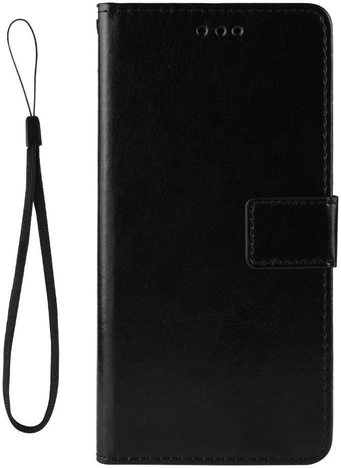 Xiaomi Redmi 9T Hoesje met Pasjes Book Case met Koord Kunstleer Zwart afbeelding 2