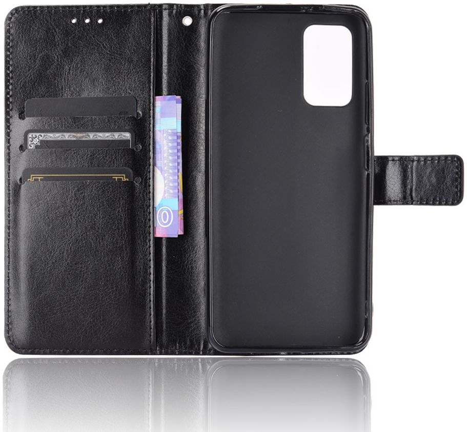 Xiaomi Redmi 9T Hoesje met Pasjes Book Case met Koord Kunstleer Zwart afbeelding 4